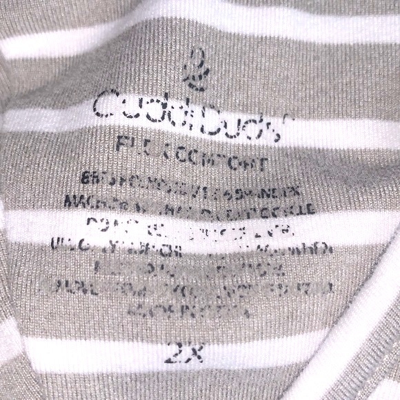 Cuddl Duds Woman’s Flex Comfort gray and white striped dress size 2X. - Picture 4 of 4